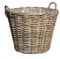 Panier à plantes en rotin naturel avec anses – 42 cm – Panier à fleurs en osier tressé avec film – Décoration de jardin – Panier de jardin en osier tressé