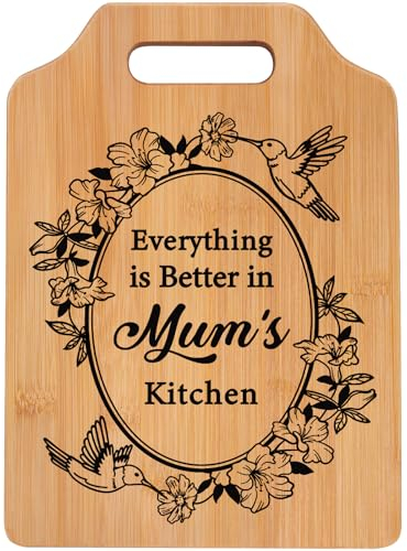 Gleevara Mothers Day Gifts for Mum, Mum Birthday Gifts - Unique Bamboo Chopping Board, Home Kitchen Presents for Mum from Daughter Son