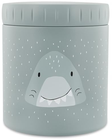 Trixie - Boîte à Repas Isotherme en Acier Inoxydable 500ml - Récipient Alimentaire pour Déjeuner/Goûter (Mr. Shark (Requin))