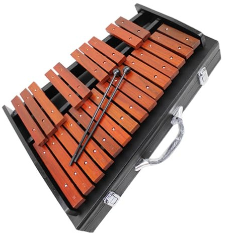 Professionelles Glockenspiel-Schlaginstrument, 25 Noten, reines Redwood-Holz-Xylophon
