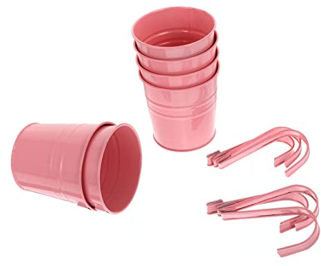 KONTONTY Metall Blumentopf Hänger Pflanzkübel Für Haus Garten Mit Haken 10x10x8cm Wasserabweisend Abnehmbar Pflanzgefäß Für Zimmerpflanzen Balkon