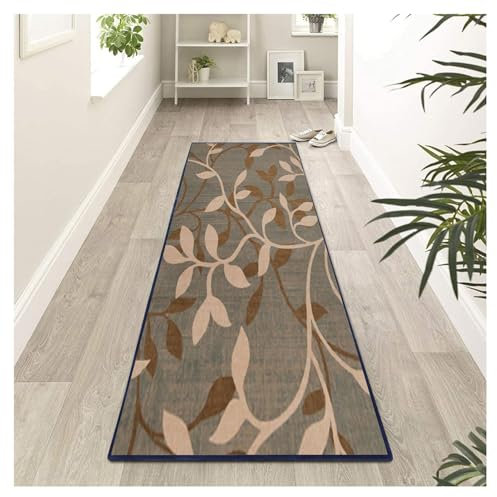 Siunwdiy Alfombras pasilleras Modernas 1.6 Metros Alfombra Cocina Marrón Alfombra Pasillo Larga Antideslizante alfombras de Pasillo Lavables Alfombra Escalera alfombras Pasillo largas,40X160CM