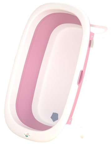 Bañera plegable multifuncional para mascotas con agujero de drenaje, portátil para interiores y exteriores, bañera plegable para mascotas pequeñas para cachorros, perros pequeños, gatos, rosa, 83 x 50