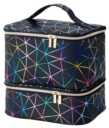 Quzente Nail Polish Storage Bag | Nail Polish Carrying Case | Nail Storage Organizer, Organizers and Storage, Holds 30 Bottles, Sponge Partitions, Sturdy Handle for Nail Supplies