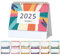 Tischkalender 2024/2025 - Kalender von Juli.2024 bis Dez.2025, 18 Monate Schuljahr Flip-Monatskalender mit Monatsplaner, Ideal für Büro und Zuhause, Perfekte Zeitmanagement, 17,5 x 19 cm
