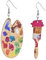 BESTYASH 1 Paar Bunte Farbe Ohrringe Kunst Ohrringe Schmuck Brautgeschenke Ohrschmuck für Damen kolczyki damskie valentinstag ohrringe Party-Ohrringe Ohrringe aus Holz hölzern Colorful