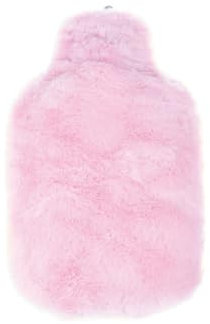 Hugo Frosch Öko-Wärmflasche Kinder 0,8l – Made in Germany – mit kuscheligem Flauschbezug Rosa – kleine, auslaufsichere & geruchsneutrale Bettflasche – langlebig & mit waschbarem Bezug