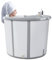 gihusrzx Baignoire cylindrique pliable de 78,7 cm, portable pour adulte, grande baignoire pliable, autoportante, baignoire pliable sans effort, gris