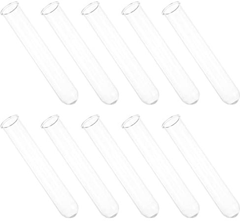 SOLUSTRE 10stücke Teiliges Glas-reagenzgläser Mit Bördelrand Hitzebeständig Transparent Praktische Labor-behälter Für Wissenschaftliche Experimente Wiederverwendbar