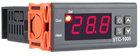 Termostato Digital, Controlador de Temperatura Digital con Sensor, Control de Termostato del Sensor Temp STC-1000 para Reptil de Invernadero de Cría de Incubadores