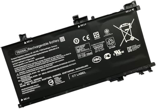 TE03XL 11,55 V 61,6 Wh Batterie compatible pour HP OMEN 15-ax012TX to 15-ax050TX, Pavilion 15-bc001TX to 15-bc045TX P/N: 849910-850 849570-541 HSTNN-UB7A TPN-QN-QN 173 kg
