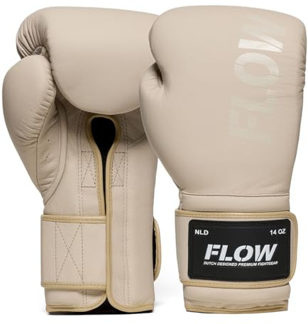 Flow Challenge Tight-Fit Boxhandschuhe aus echtem Leder – Enge Passform für präzise Kontrolle – Sparring, Training, Sandsack – Muay Thai, Kickboxen & MMA – Damen & Herren