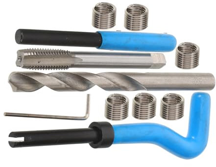 MAGICLULU 1 Set Riparazione Filettature Carbonio Kit Professionale per Ripristino Filettature e Utensili per Officina e Automobilistica