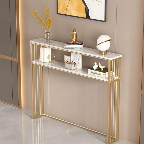 HOLGVE Table Console D'étagère de Radiateurs En Métal, Couvercles de Radiateur for La Maison, Couvercle Chauffage, Table Longue Derrière Le Canapé for Couloir(Gold,59x39.3in/150x100cm)