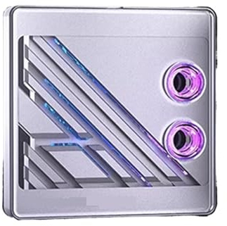Compatibile con Intel e AMD, Waterblock CPU in rame diviso con microcanale da 0,08 mm e illuminazione ARGB da 5 V(Silver)