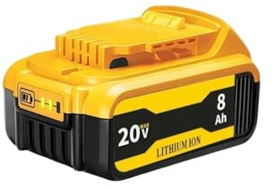Compatible For Dewalt, Batterie Lithium-Ion 20V 6000 Et 8000mAh, Outil Électrique DCB606, DCB205,DCB206,DCBGene,DCB200 MAX,20V, Batterie(8Ah-1PCS)
