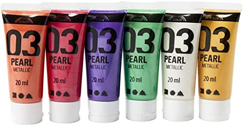 A-Color Acrylfarben-Sortiment, 03, metallisch, 6 x 20 ml