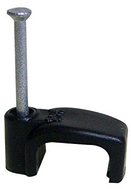 Rg59 + 2 core Shotgun Cable Clips 4mm in Black UNIFIX Twin & Earth V44186