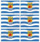 ZEELAND Provinz Flagge, Fahne Niederlande, Zeeland Niederländisch 40mm Mobile, Handy Vinyl Mini Aufkleber, Abziehbilder x6 Stickers