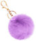 Soleebee Doux Artificielle Fourrure De Lapin Porte-clés Pompon Balle Duveteux Porte-clés Valise Sacs À Dos Accessoires Charme pour Les Femmes Filles (Violet Clair)