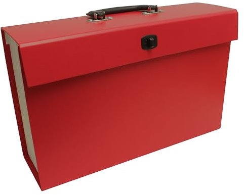 Cathedral Products 21 Pocket Cardboard Expanding File Case - Red
