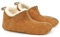 Naturasan Lammfell-Hausschuh für Damen und Herren, warm gefütterte Hüttenschuhe/Mokassin mit weicher Ledersohle, superleicht und bequem, Sondermodell HS-07 (40 EU, Cognac/White)
