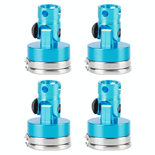 VGEBY RC Magnetic Body Post, 4 Stück Starker Magnet RC Car Shell Säulenpfosten Aluminiumlegierung Body Shell Mount Column Passend für AXIAL SCX10 1/10 RC Car Model(Blau)