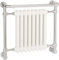 AQUAWORLD Traditional Victorian Style Bathroom Heated Towel Rail Using Low Carbon Steel With 8 Section White Radiator Floor Mounted Towel Warmer 686 X 675 MM