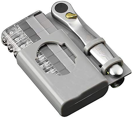 tooloflife Set mit 12 Mikro-Ratschenschlüssel-Schraubendreher-Bit-Set mit umkehrbarem Antriebsgriff und Stecknuss-Adapter für Möbelinstallation und Autoreparatur (FO-9212C)