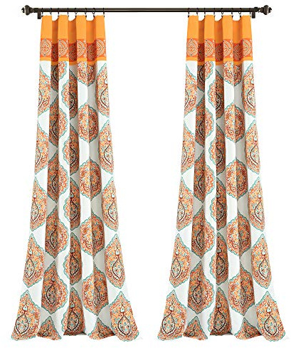 Lush Decor Harley Fenstervorhang, 213,4 x 132,1 cm, Mandarine, 1 Paar