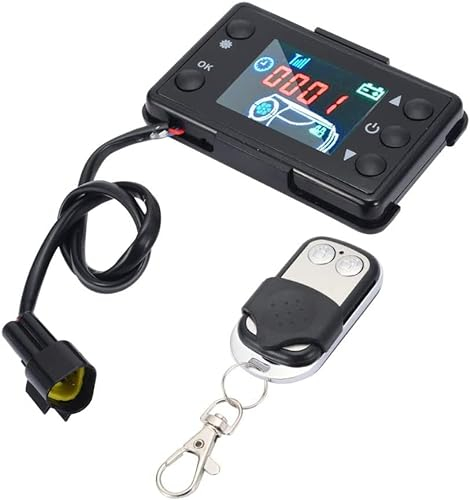 Baceyong Fernbedienung Mit LCD-Monitor-Schalter, 12V Auto Frontscheibenheizung Controller Mit 4-Tasten-Fernbedienung, Universal Standheizung Für Auto Diesel Lufterhitzer