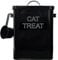 NOBEL Cat Food or Cat Treat Storage Tin Lid Scoop Non Slip Pads (CAT TREAT, Black)