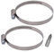 SKIR'CO Lot de 2 colliers de serrage réglables en acier inoxydable de 60 à 80 mm, colliers de serrage pour tuyau (2 pièces, avec embout de tournevis PH)
