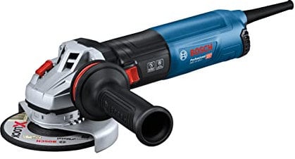 Bosch Professional GWS 14-125 S Angle Grinder (110 V, 1400 W, Auxiliary Handle, Protective Guard, Clip-on Cut-Off Protective Guard, Two-Hole Spanner, mounting Flange, Clamping nut,)