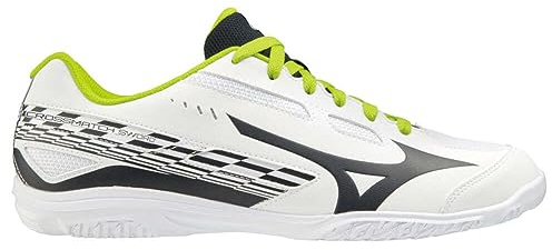 Mizuno Unisex Crossmatch Sword Tischtennis, White Vulcan Acidlime, 44.5 EU