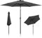 Ikodm sombrillas jardin grandes gris Ø 350 cm de diámetro con manivela, protección solar UV 50+ | paraguas de mercado impermeable para jardín, terraza, balcón, sin soporte