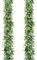 SOMYTING Ghirlande artificiali di eucalipto con ghirlanda di fiori bianchi pianta artificiale sospesa per sfondo di matrimonio decorazione da parete foglie protezione per interni ed esterni 2 pezzi