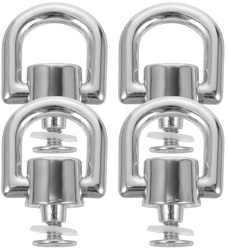 TOPPERFUN 4 Stück Drehbare Metall D-Ringe Mit Schrauben 1.00X0.79X0.79 Zoll Für Taschen Handtaschen Gürtel Lederarbeiten Und Diy Basteln Zubehör