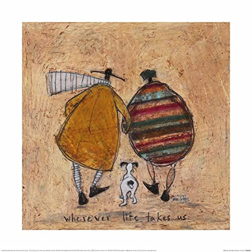 Sam Toft - Poster Wherever Life Takes Us (40 cm x 40 cm) (Cremefarbe/Schwarz)