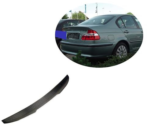 FALMDCQ Kompatibel für BMW 3 Series E46 4-Door 1996-2004, Kohlefaser-Heckspoiler, Kofferraum Lippe, Fenster Windabweiser, Heckflügel, Modifizierte Teile
