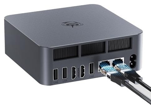 Beelink EQR5 Mini PC, Ryzen 5 5650U(6C/12T up to 4,5Ghz), AMD Mini Computer 16GB DDR4 500GB M.2 PCIe3.0 SSD, 4K Dual Display,Dual HDMI, Dual 1000M LAN,WiFi6, BT5.2