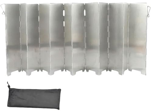 Rebellious Réchaud de camping en alliage d'aluminium - Pare-brise - Pare-brise pliable - Avec sac de rangement