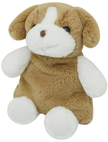 Daniel James Warm Hugs Microwaveable Plush Dog - Heatable Wheat Bag with Lavender Scent - Cute Cuddly Animal Heat Pad for Adults & Children - White Dog