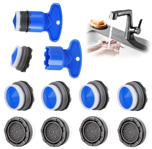 10 Pezzi Aeratore Rubinetto Cucina M21, M22, Filtri Rubinetti Lavandino con 2 Chiave Rompigetto Rubinetto, Filtro Rubinetto Acqua per Cucina Bagno