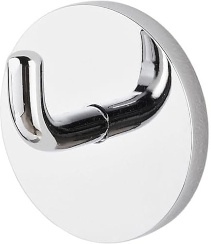 Tiger Puck Handtuchhaken aus Edelstahl, Ø 5 cm, Chrom – Klassisches Design mit runden Formen – Stabile Montage mit Dübel und Schrauben – Hohe Halteleistung