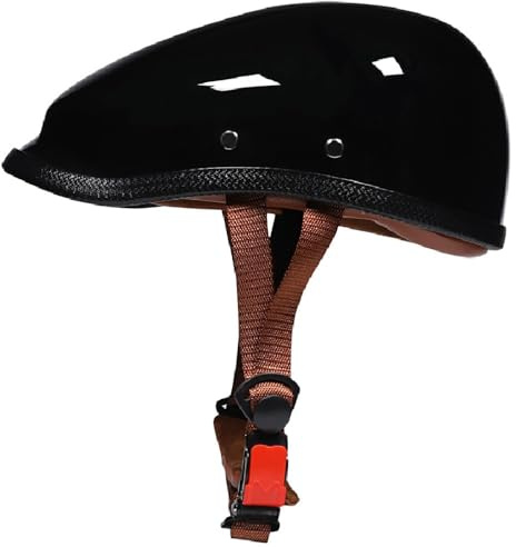 Retro Motorrad Halbhelm, Halbschalenhelm mit Baseball Cap | Motorradhelm ECE-zertifiziert, Baseball Cap Rollerhelm, Personalisierter Retro-Helm, Für Männer und Frauen