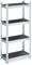 Relaxdays Schwerlastregal, HxBxT: 120 x 60 x 30 cm, 700 kg, verzinkter Stahl, Lagerregal Keller & Garage, schwarz/Silber