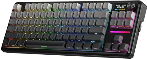 Redragon K743 Pro GB Teclado Gaming RGB Gasket 80% Pantalla TFT 87 Teclas | Pantalla TFT Hype 1.14 Pulgadas 5 Capas Amortiguación Ruido Enchufe RGB Mecánico US Layout