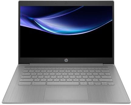 HP Chromebook 14a-ne1000sl Notebook, Intel Celeron N4500, 4GB RAM, 64GB eMMC, Display 14 HD Antiriflesso SVA, Intel UHD Graphics, ChromeOS, Grigio