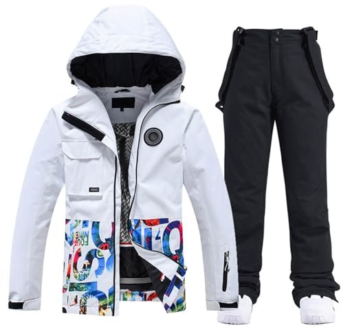 Damen Skianzug Warm Thermo Snowboard Hose Set Winter Outdoor Winddicht Zweiteiliger Kletteranzug